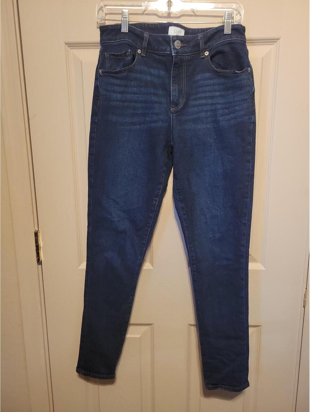 LOFT Outlet Dark Blue Skinny Jeans